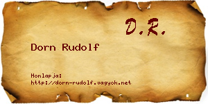 Dorn Rudolf névjegykártya